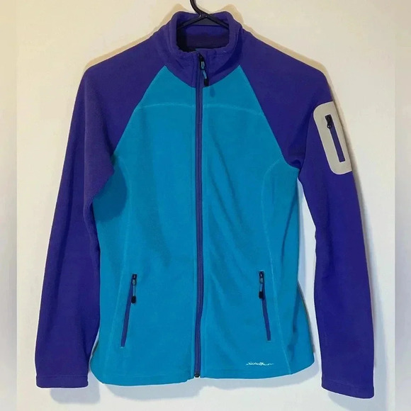 Eddie Bauer First Ascent Polartec Jacket W’s S Turquoise and Purple - Picture 2 of 9